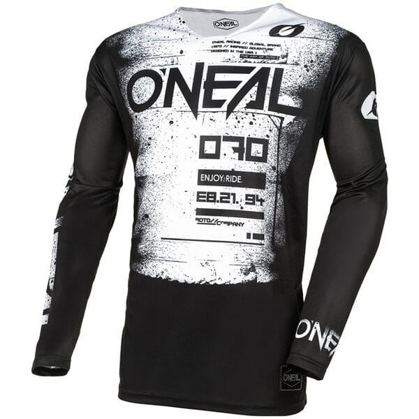 O'Neal 2025 Motocross Jersey Mayhem Scarz Black White